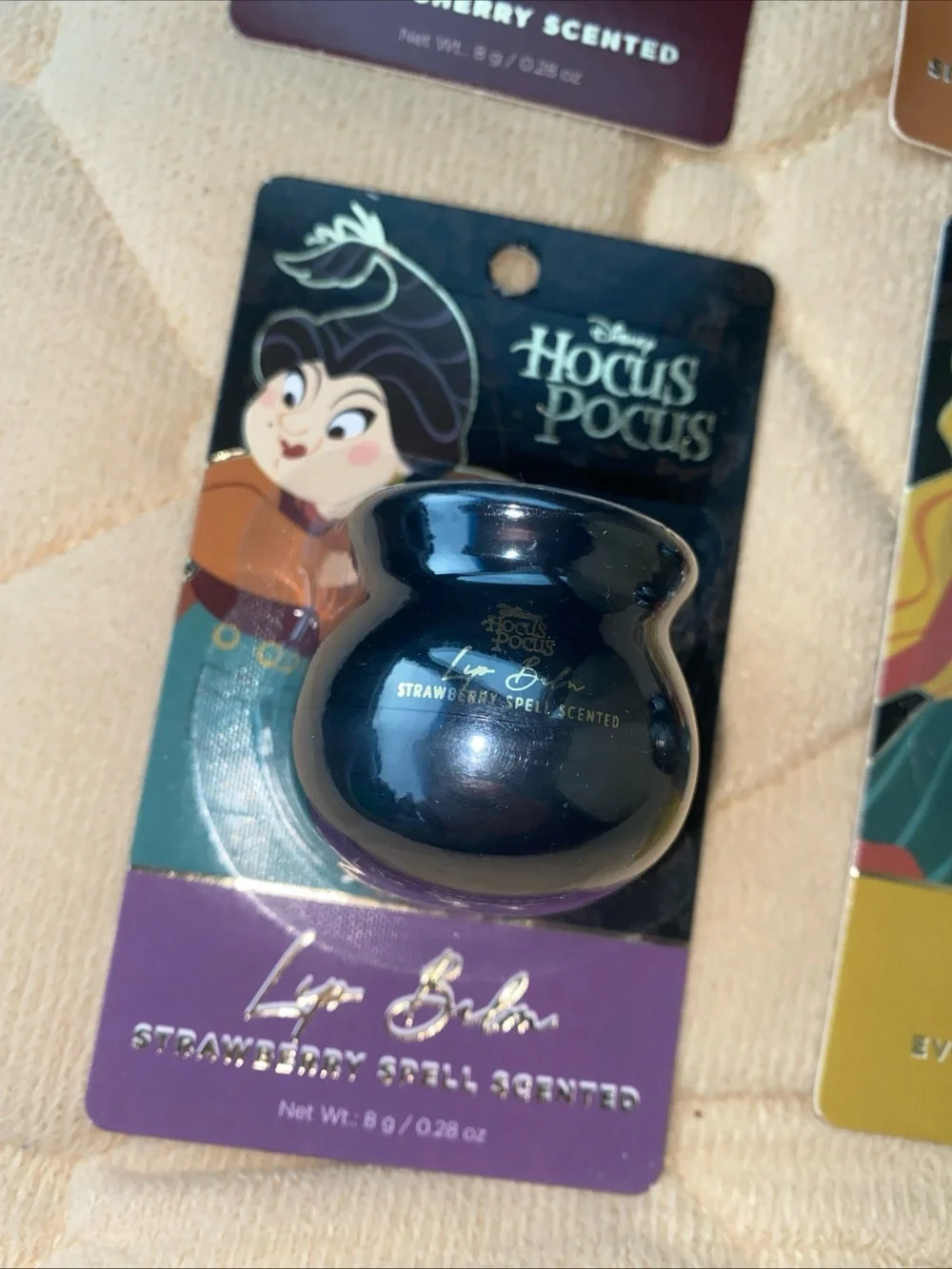 Disney Hocus Pocus Halloween Lip Balm Set Of 4 Cherry Strawberry Vanilla Almond